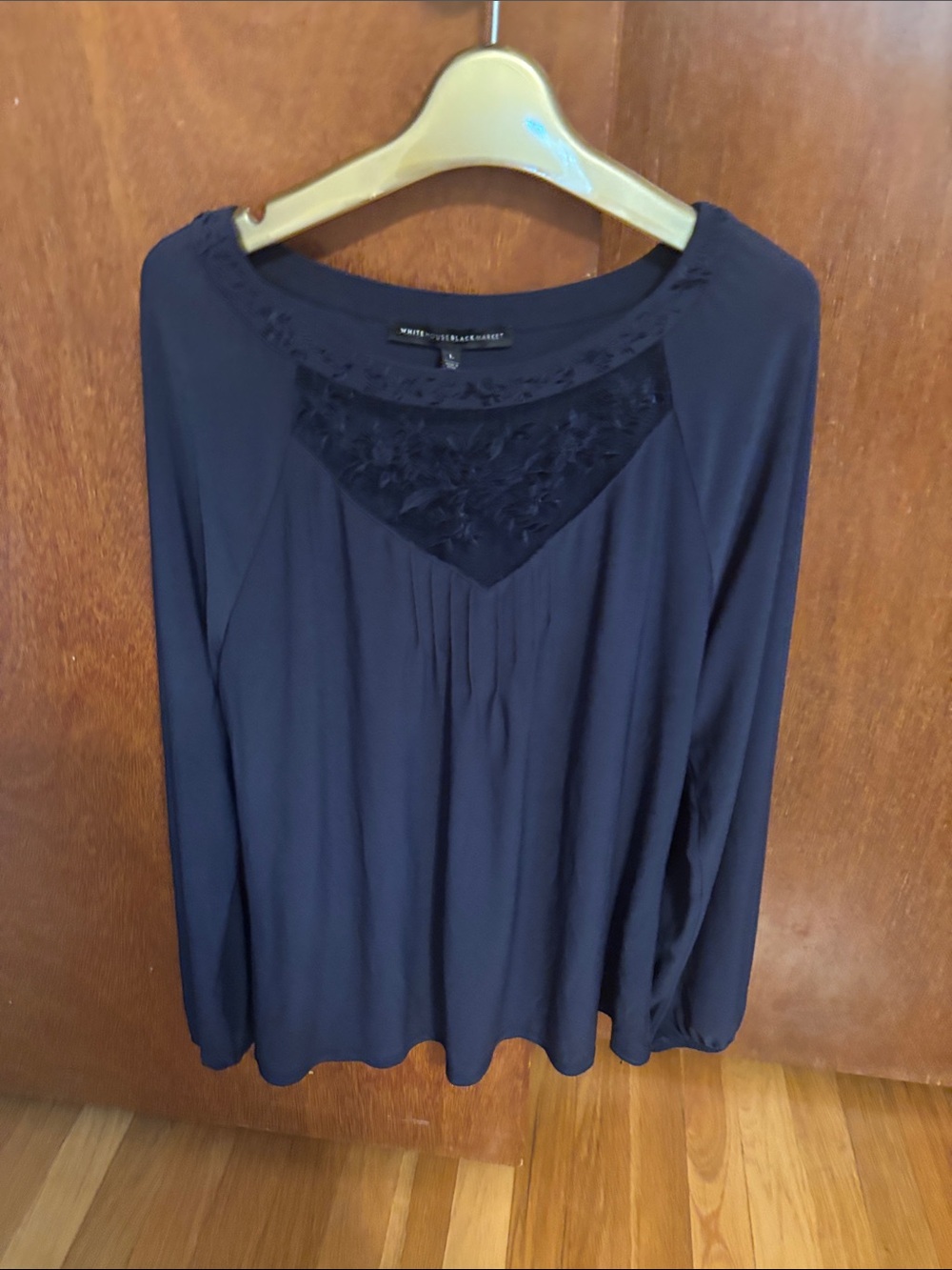 White House, black market, large, navy blue blouse